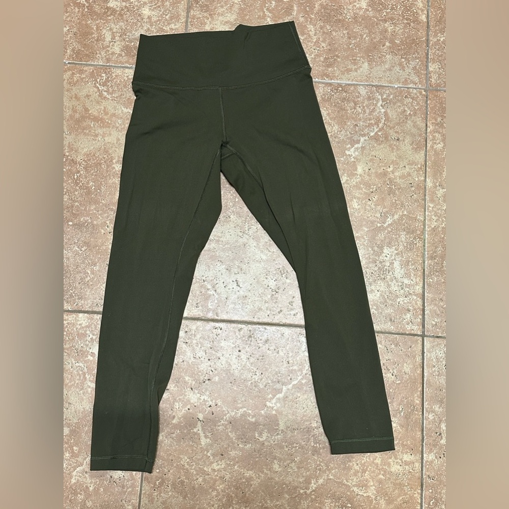 Army green Lululemon leggings size 8